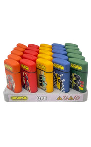 GSD Jet Flame Lighters in Display Box - Assorted Designs