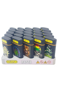 GSD Jet Flame Lighters in Display Box - Assorted Designs